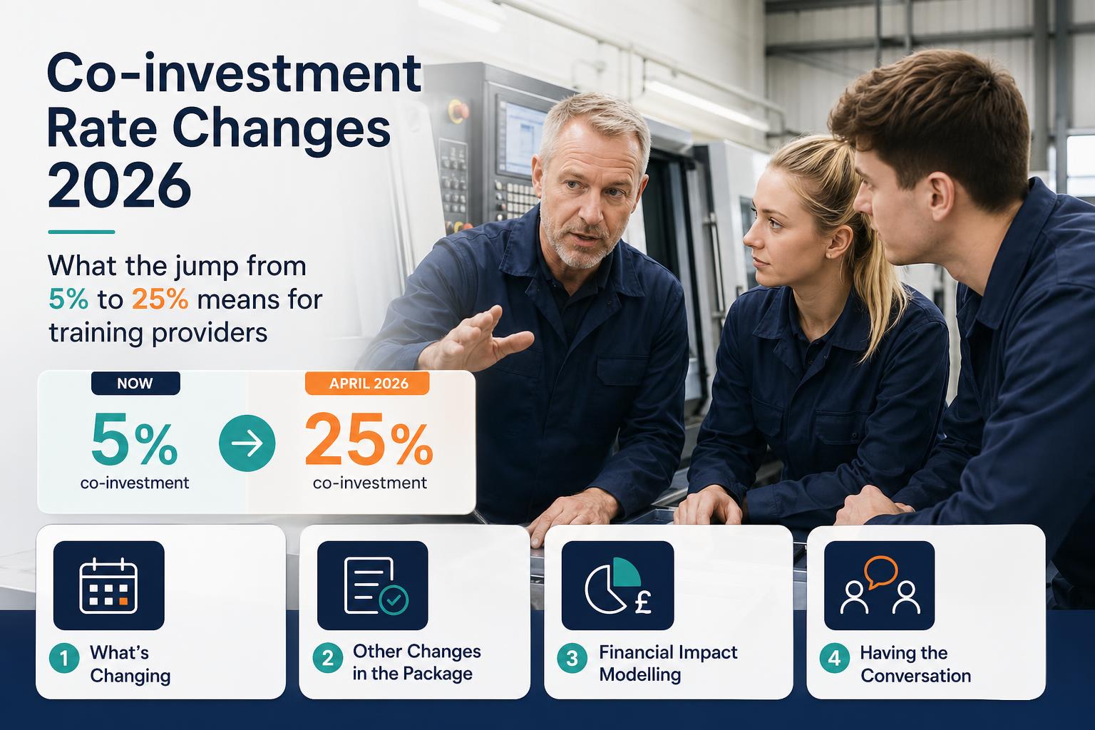 Decision table for apprenticeship co-investment rates from August 2026