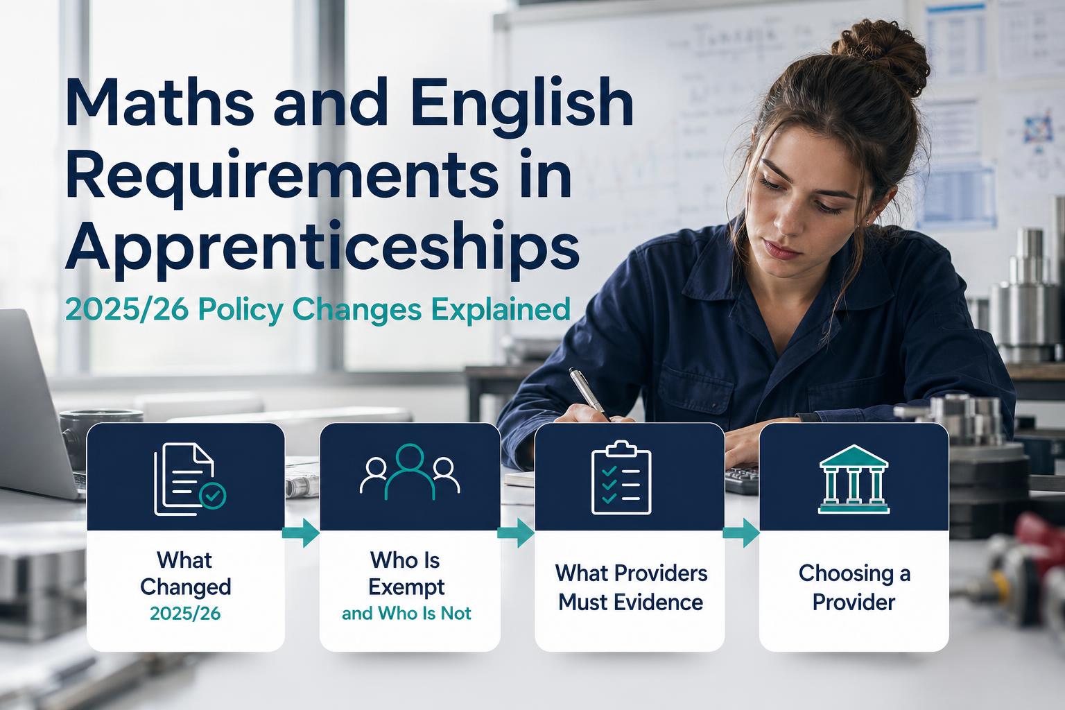 Maths and English Requirements in Apprenticeships: 2026/27 Rules Explained hero image