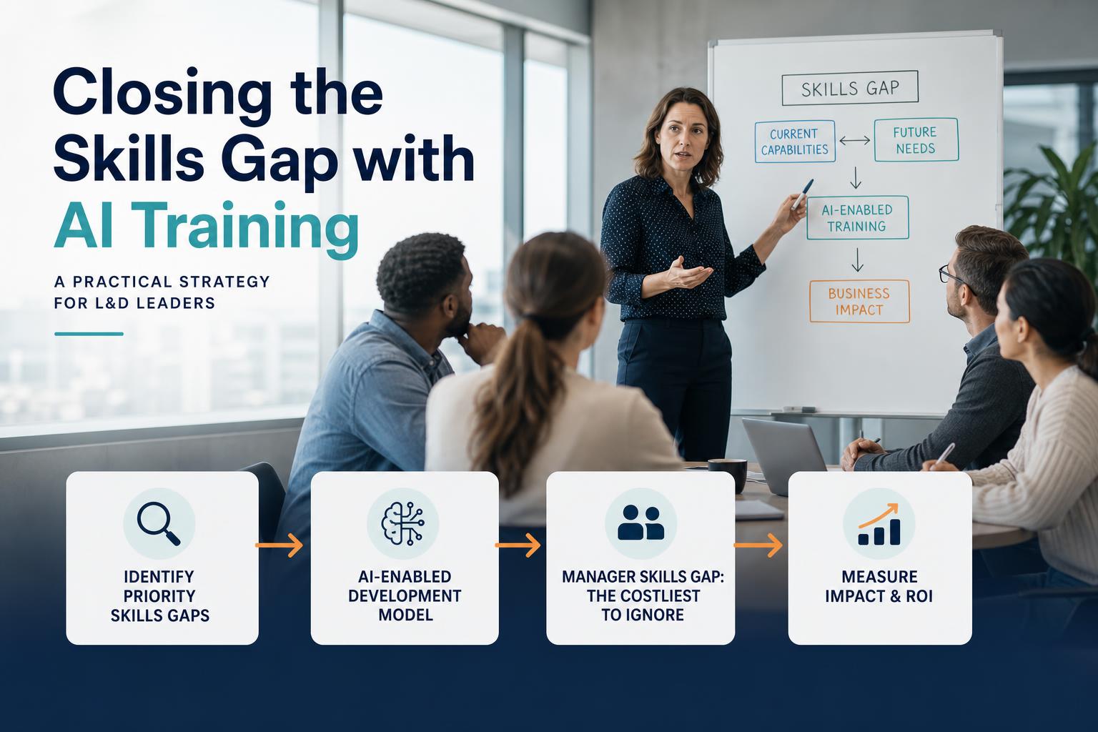 Closing the skills gap with AI-enabled training: a strategy guide for US mid-market L&amp;D leaders hero image